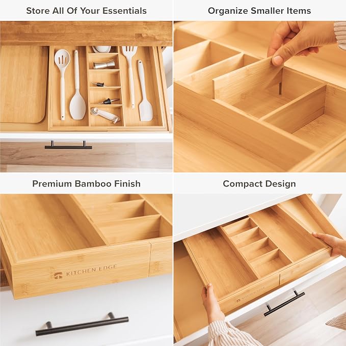 KitchenEdge Adjustable Kitchen Drawer Organizer - Image 3