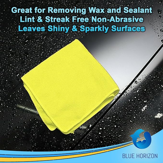 Blue Horizon Microfiber Cleaning Towels, Ultra Soft Plush Washcloth, Household - Image 7