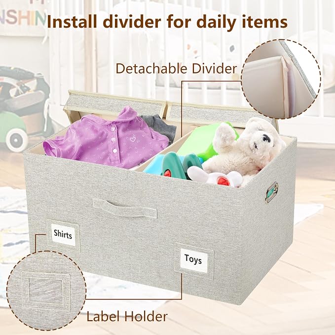75 Quarts Extra Large Decorative Storage Bins - Image 6