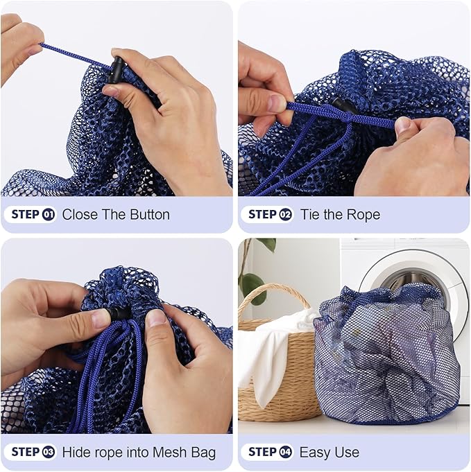 4Pcs Mesh Laundry Bags Washing Machine Mesh Wash Bags - Image 7