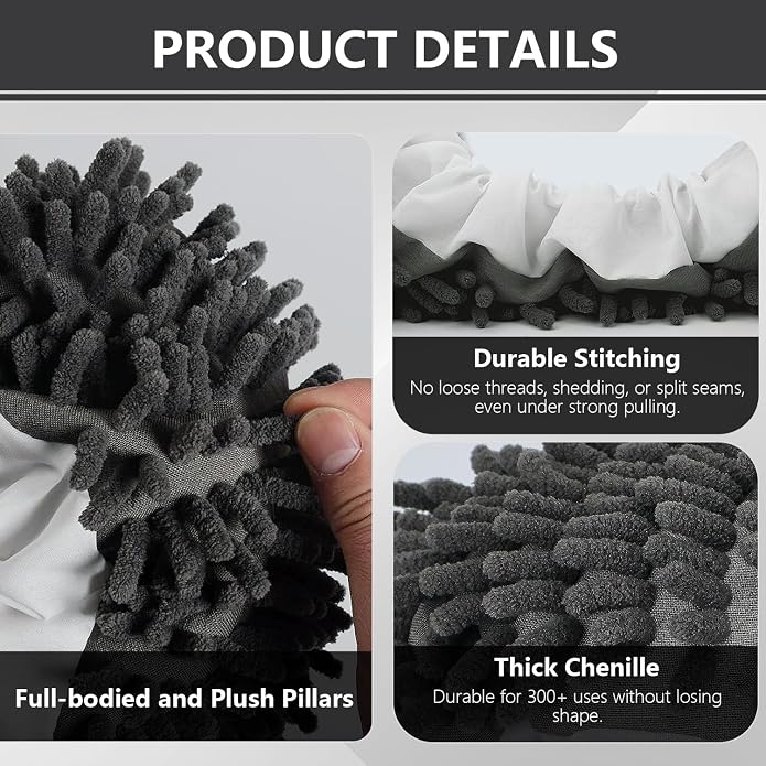 Mop Slippers Socks Floor Cleaning, Microfiber Shoe Covers dust Washable Reusable - Image 3