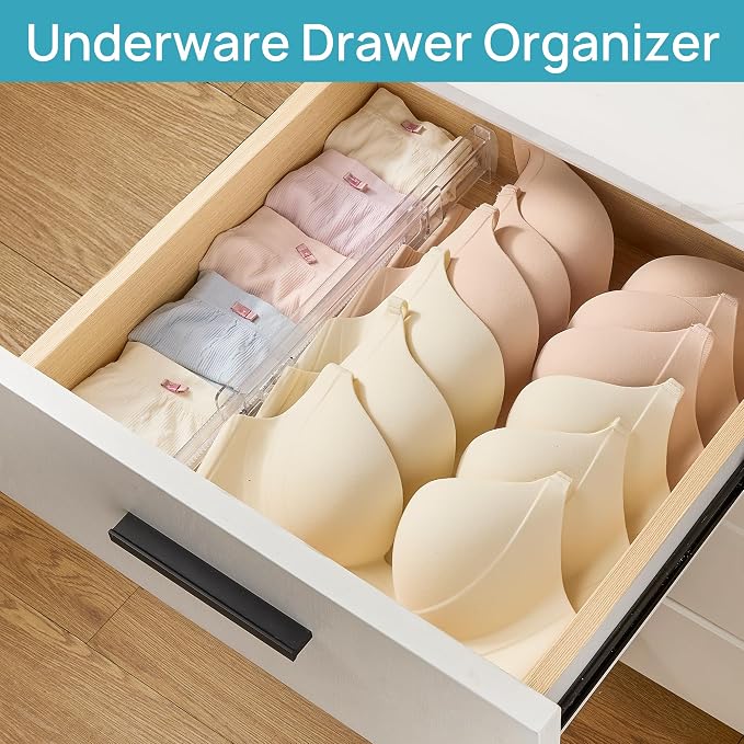 Vtopmart 8 Pack Shallow Drawer Dividers, 2.36" High 12.67"-21.14" Adjustable - Image 5