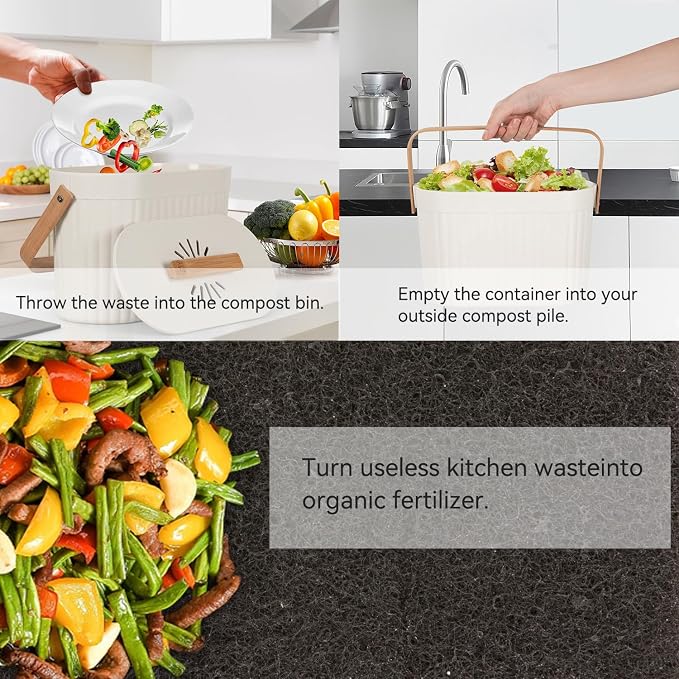 Odorless Counter Top Compost Bucket - Image 5