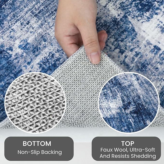 IOHOUZE Abstract Area Rug 3x5 Ft Washable Rugs - Image 4