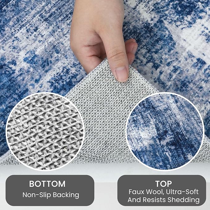 IOHOUZE Abstract Runner Rug 2x5 Ft Washable Runners - Image 4