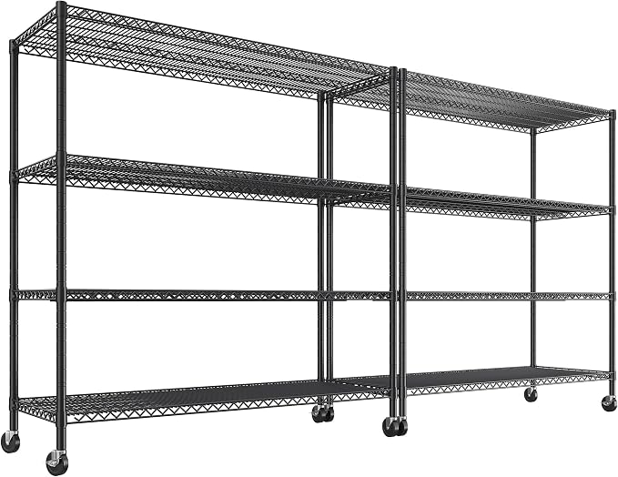 REIBII 55.5''W Storage Shelves 2500LBS Wire Shelving Rack by REIBII