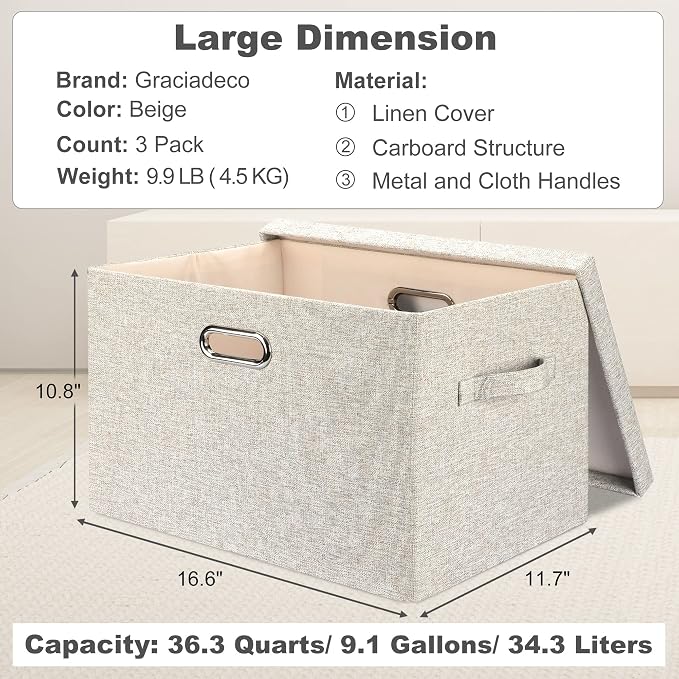 Large Quart Collapsible Stackable Storage Bins - Image 2