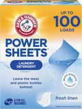 Arm & Hammer Power Sheets Laundry Detergent, Fresh Linen 50ct by ARMHAMMER
