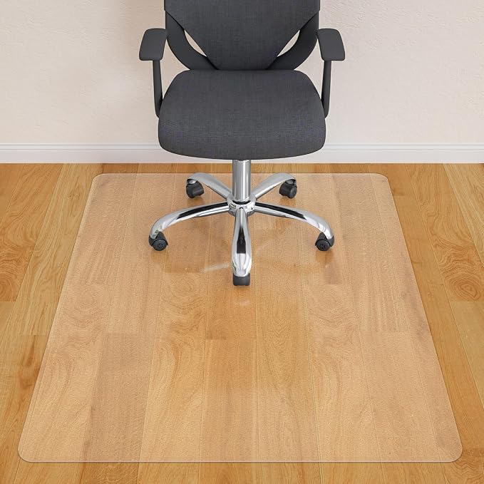 Office Chair Mat for Hardwood Floor- 44" x 58" Clear Desk Computer Chair Mat by HOMEK
