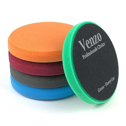 Venzo 6 Inch Buffing Polishing Pads, Buffing Polishing Kit, Polishing & Waxing by VENZO