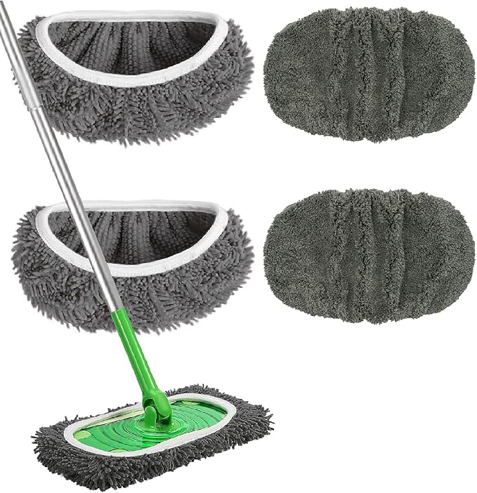 Reusable Microfiber Mop Pads Washable Wet Pads Compatible by Cleanwithoutthehassle