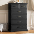 6 Drawer Dresser for Bedroom, Rustic Farmhouse Dresser by Thacuok