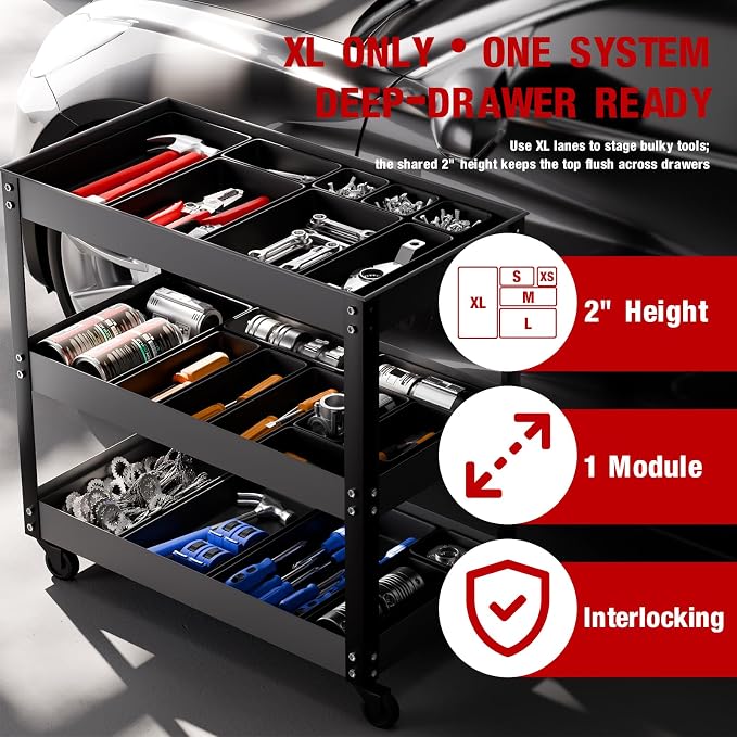 【6 PCS Extra-Large】 Tool Box Drawer Organizer Trays - Image 5