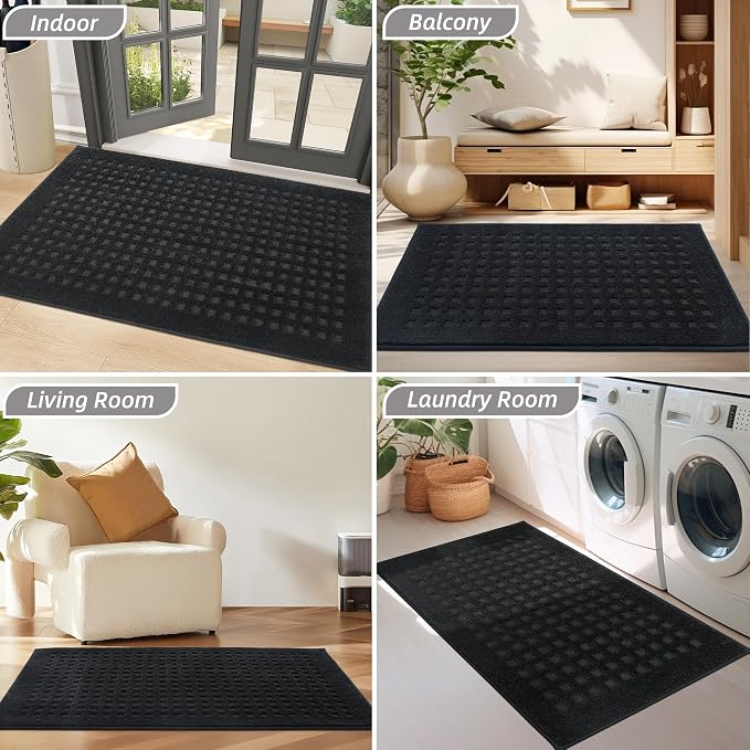 BEQHAUSE Waffle Door Mats Indoor 24"x36", Dog Mat - Image 8