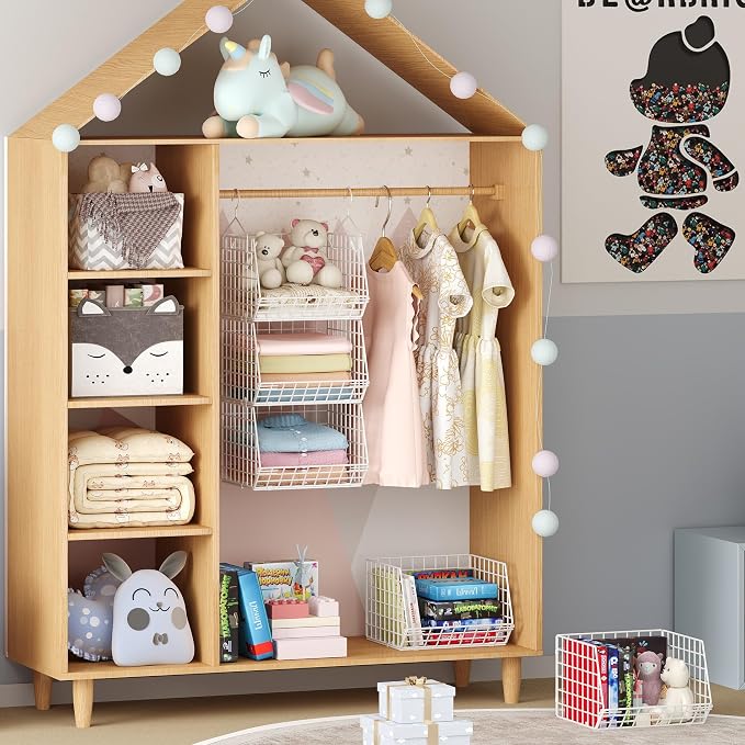 X-cosrack 4 Tier Closet Hanging Organizer, Foldable Closet Shelving - Image 5