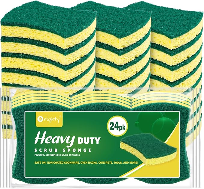 ORIGHTY Heavy Duty Cellulose Scrub Sponges Kitchen, Powerful Scrubbing & by AllRightinOrighty