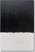 NANKAI Hand-Painted Black and White Wall Art, Minimalist Abstract Painting by NANKAIOilPaintingArt