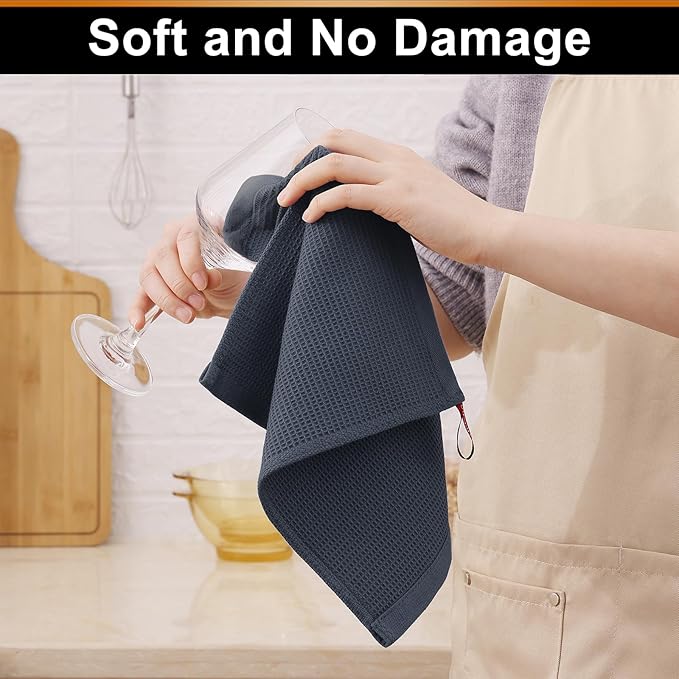 Homaxy 100% Cotton Kitchen Towels and Dishcloths Set - Image 4