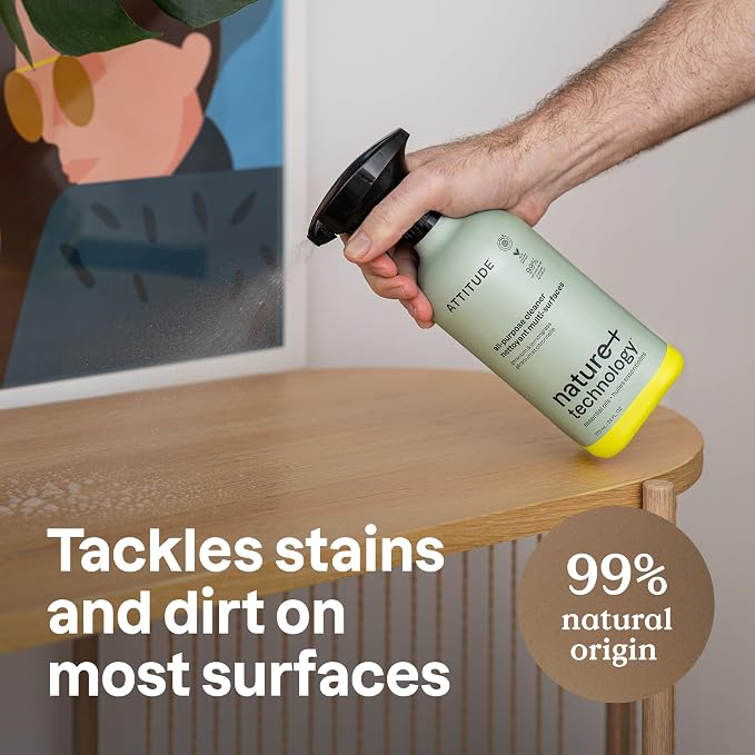 ATTITUDE All-Purpose Cleaner Spray, Natural Origin Ingredients, EWG Verified - Image 2