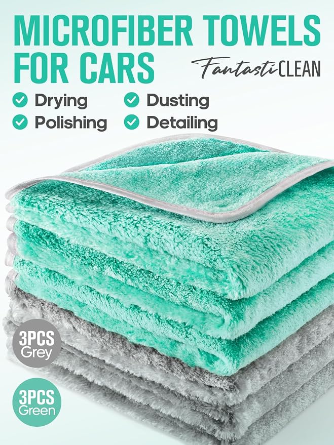Fantasticlean Microfiber Car Detailing Towels, Car Drying Towel - Image 2