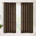 YoungsTex Brown Linen Curtains 48 Inches Long by YoungsTex