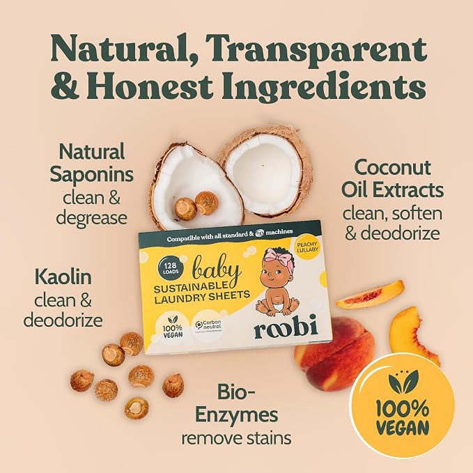 Roobi Baby Laundry Detergent Sheets. Specially Formulated - Image 3