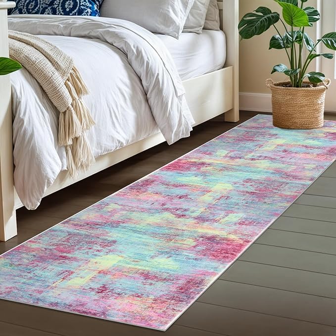 IOHOUZE Abstract Runner Rug 2x7 Ft Washable Runners - Image 8