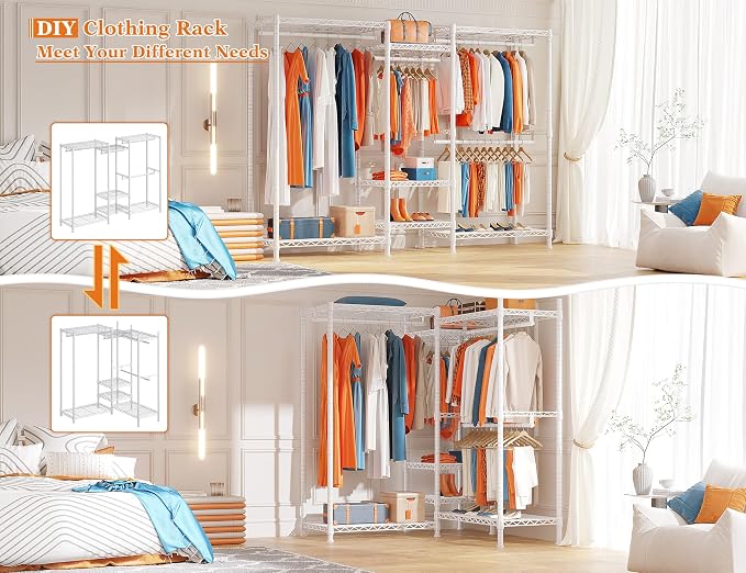 Raybee Clothing Racks for Hanging Clothes Heavy Duty Clothes Rack Load 750LBS - Image 4