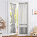 Tollpiz Sheer Door Curtains Closet Linen Textured Curtains Sheer Doorway Light by Tollpiz