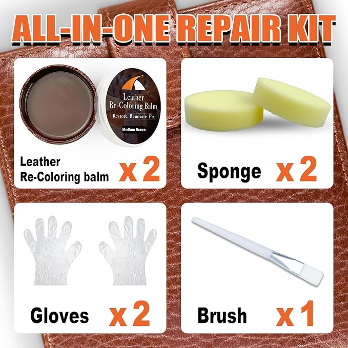Medium Brown Leather Repair Kit - Image 4