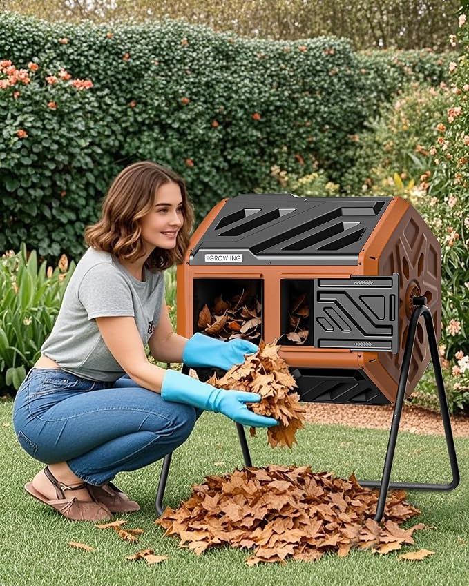 THEGROW'ING Updated 43 Gallon Compost Bin Outdoor, Fast Assemble Tumbling - Image 8