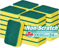 Sponges Kitchen Scrub Dish Sponge Scouring Pad, 24 Pack Cleaning Brush Scrubber by MrScrubCleaninghelpers