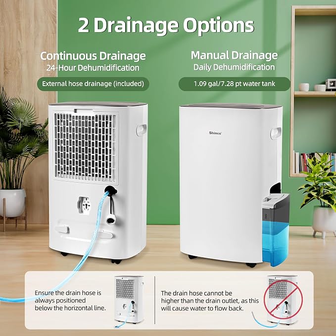 Shinco 86 Pints Dehumidifier for Home and Basements, 5000 Sq.Ft Dehumidifiers - Image 4