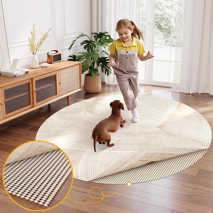 Non-Slip Rug Pad Gripper Round 6 Feet, Anti Skid Mat - Image 7