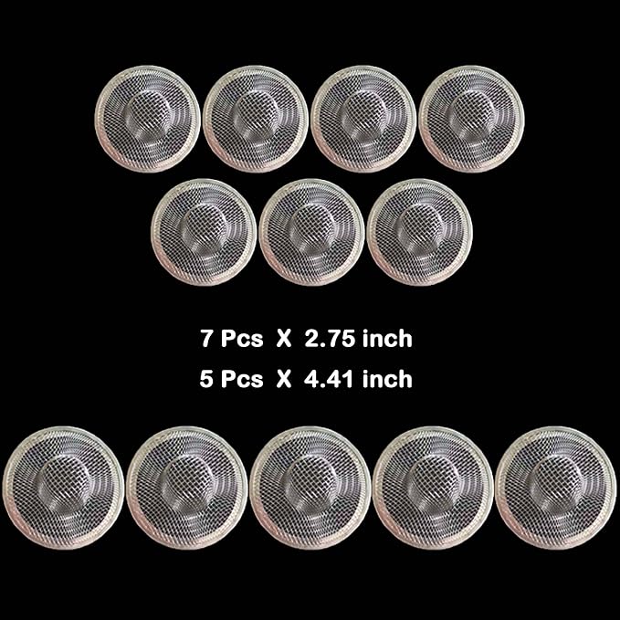 12PCS Stainless Steel Slop Basket Filter Trap, 2.75" & 4.41" Mesh Sink Drain - Image 6