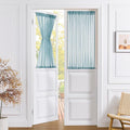 Tollpiz Short Sheer Door Curtains Closet Linen Textured Curtains Sheer Doorway by Tollpiz