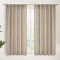 YoungsTex Dark Oatmeal Linen Curtains 48 Inch Length by YoungsTex