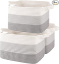 Storage Baskets for Organizing, Woven Baskets for Shelves, Rectangle Decorative by OIASKET