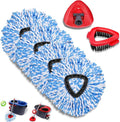 4 Pcs Mop Replace Heads & 1 Scrub Brush & 1 Base Combo by BocaStory
