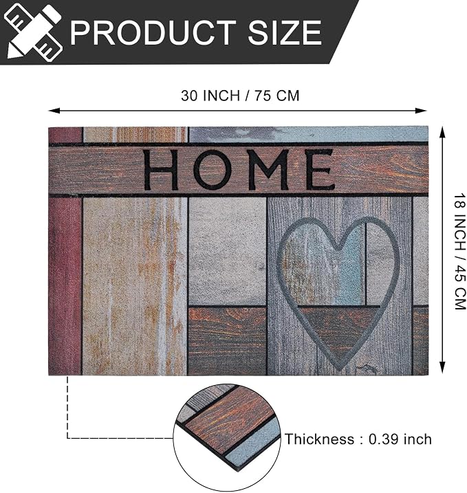 CHICHIC Welcome Door Mat 18x 30 Inch Front Doormat Outdoors - Image 3