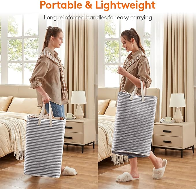 Lifewit 2 Pack Laundry Hamper Large Collapsible Laundry Baskets, Freestanding - Image 4