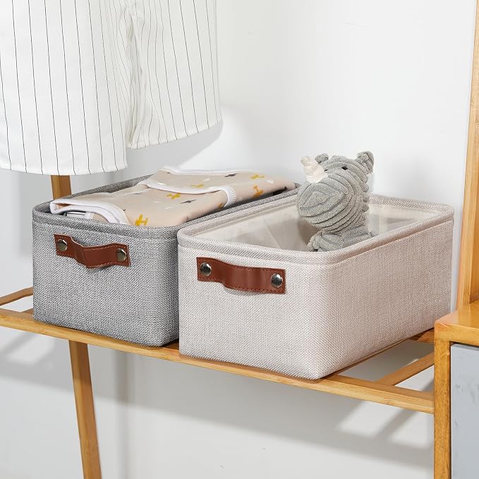 DULLEMELO Small Storage Basket for Shelves, Small Fabric Collapsible - Image 6