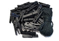 1.9 Inch Black Wooden Clothespins by Unknown