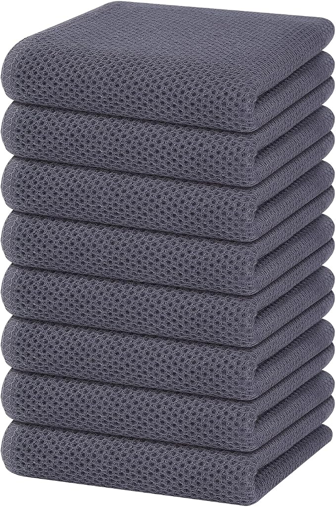Homaxy 100% Cotton Waffle Weave Kitchen Dish Towels, Ultra Soft Absorbent Quick by Homaxy