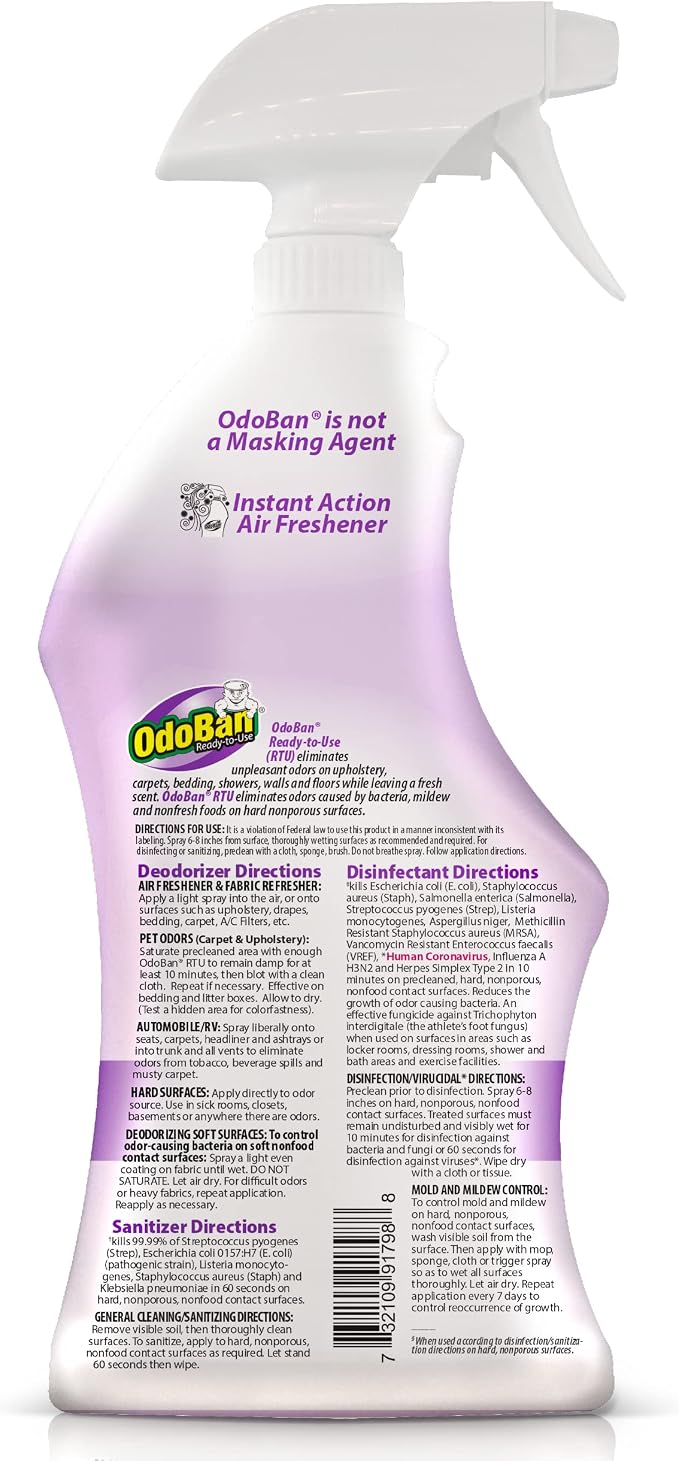 OdoBan Ready-to-Use Disinfectant and Odor Eliminator, Made in the USA, Original - Image 4