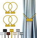 Hion Magnetic Curtain Tiebacks Golden 4 Pack, Curtain Tiebacks Buckles by Hion
