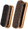 2 Pcs Horsehair Shine Shoes Brush Kit Polish Dauber Applicators Cleaning by ZJoey