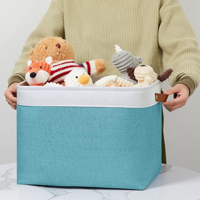 DULLEMELO Large Closet Storage Baskets Canvas Storage Baskets - Image 6