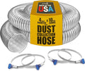 PVC Dust Collection Hose w/4 Thumbscrew Clamps, Puncture Resistant, Carbon by PeachtreeWoodworkingSupply