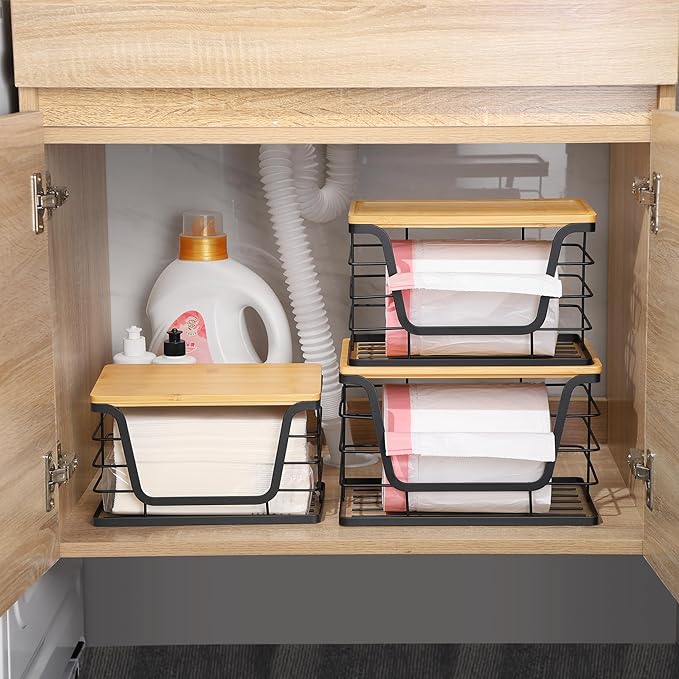 ALOCEO 3 Pack Stackable Storage Bins - Image 4